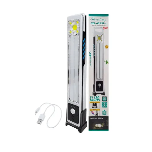 چراغ مهتابی اضطراری 51 لامپ سولار دار HEL-6889T
