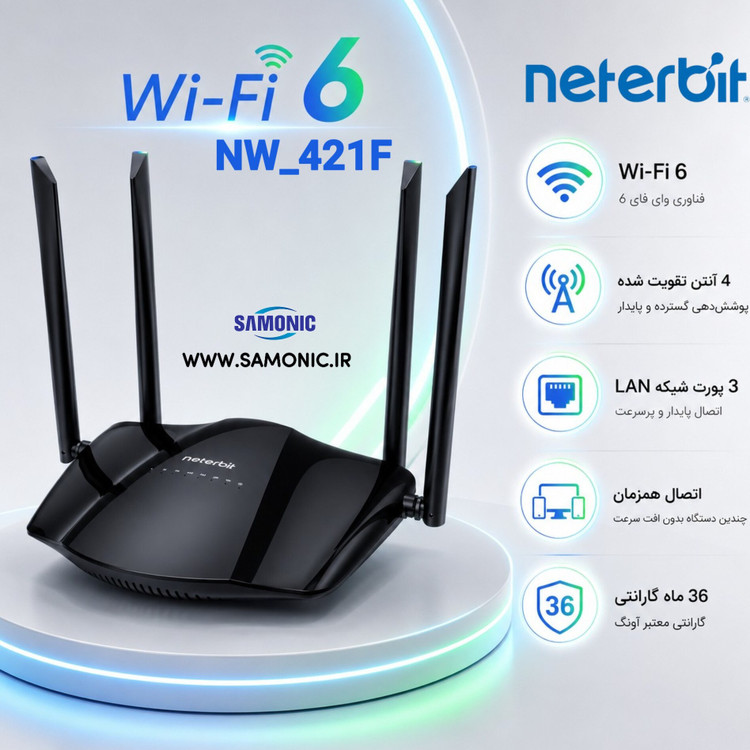 مودم روتر 4G/LTE نتربیت مدل NW-421F